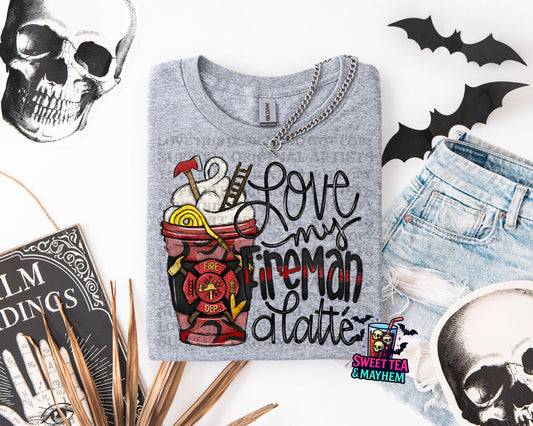 I Love My Fireman A latte