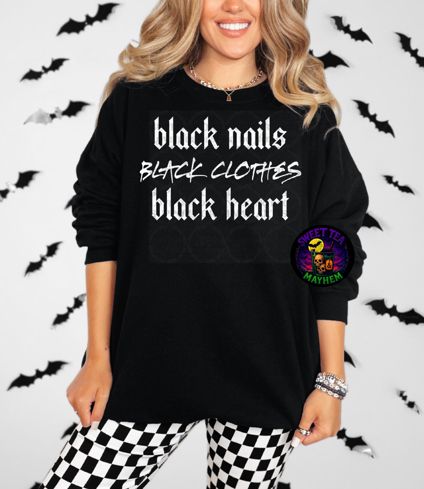 Black Nails Black Clothes Black Heart
