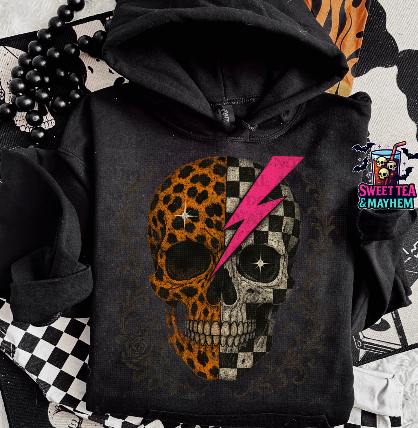 Checkered Leopard Skull