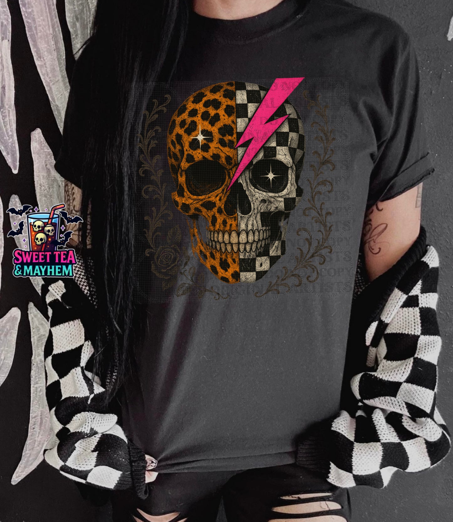 Checkered Leopard Skull