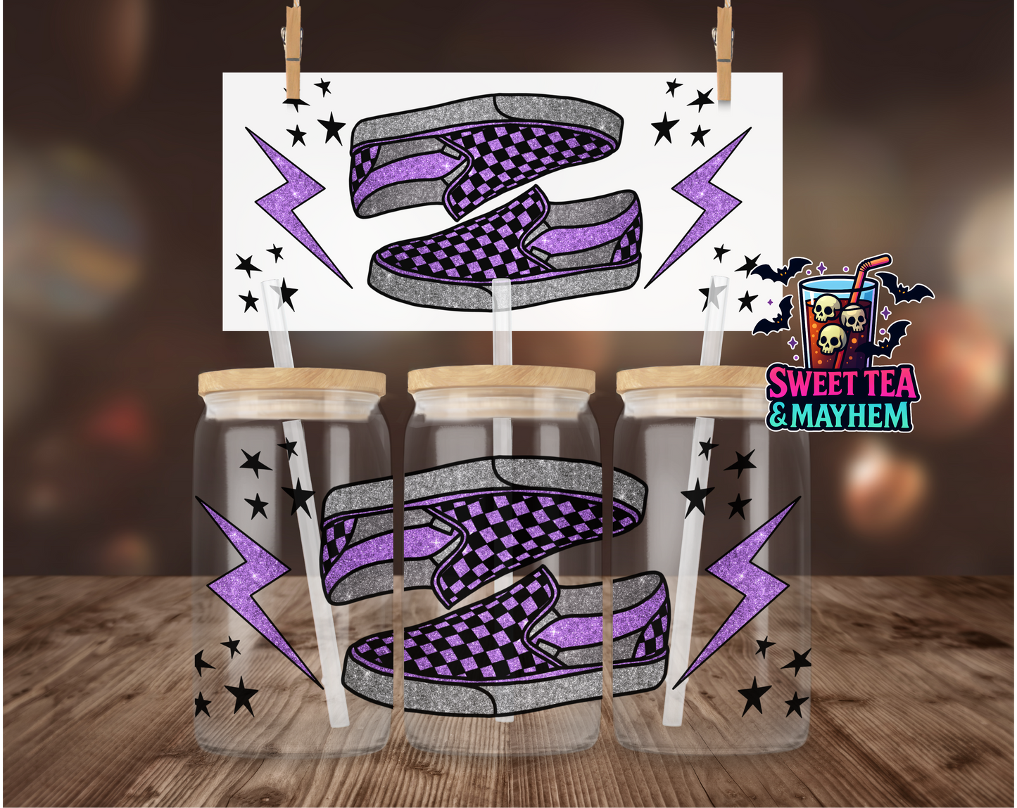 Purple Checkered Vans