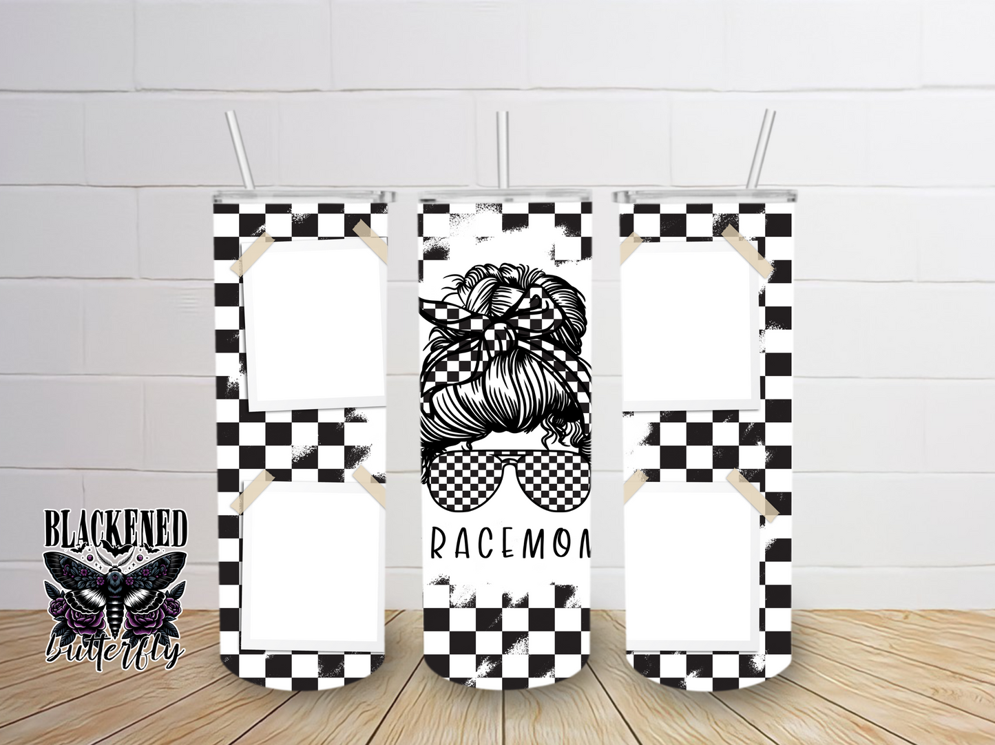 *Custom* Race Mom Checkered