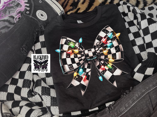Alternative Checkered Christmas Bow