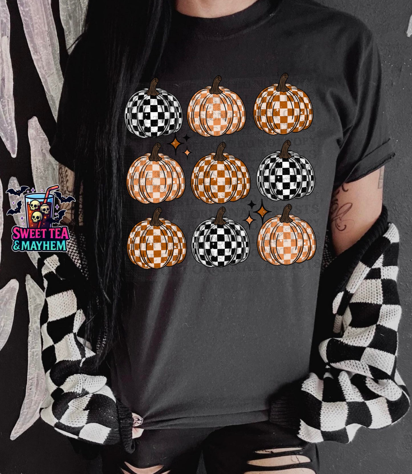 Checkered Pumpkin Grid