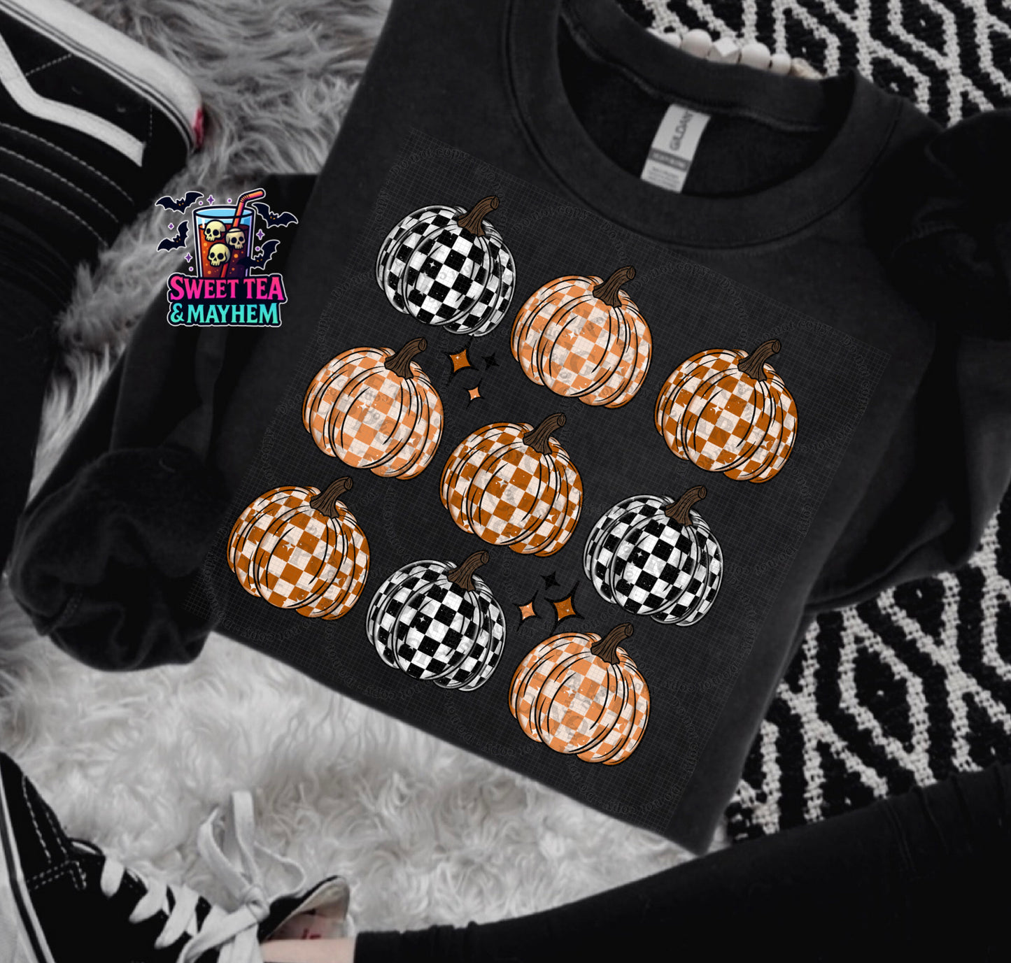 Checkered Pumpkin Grid