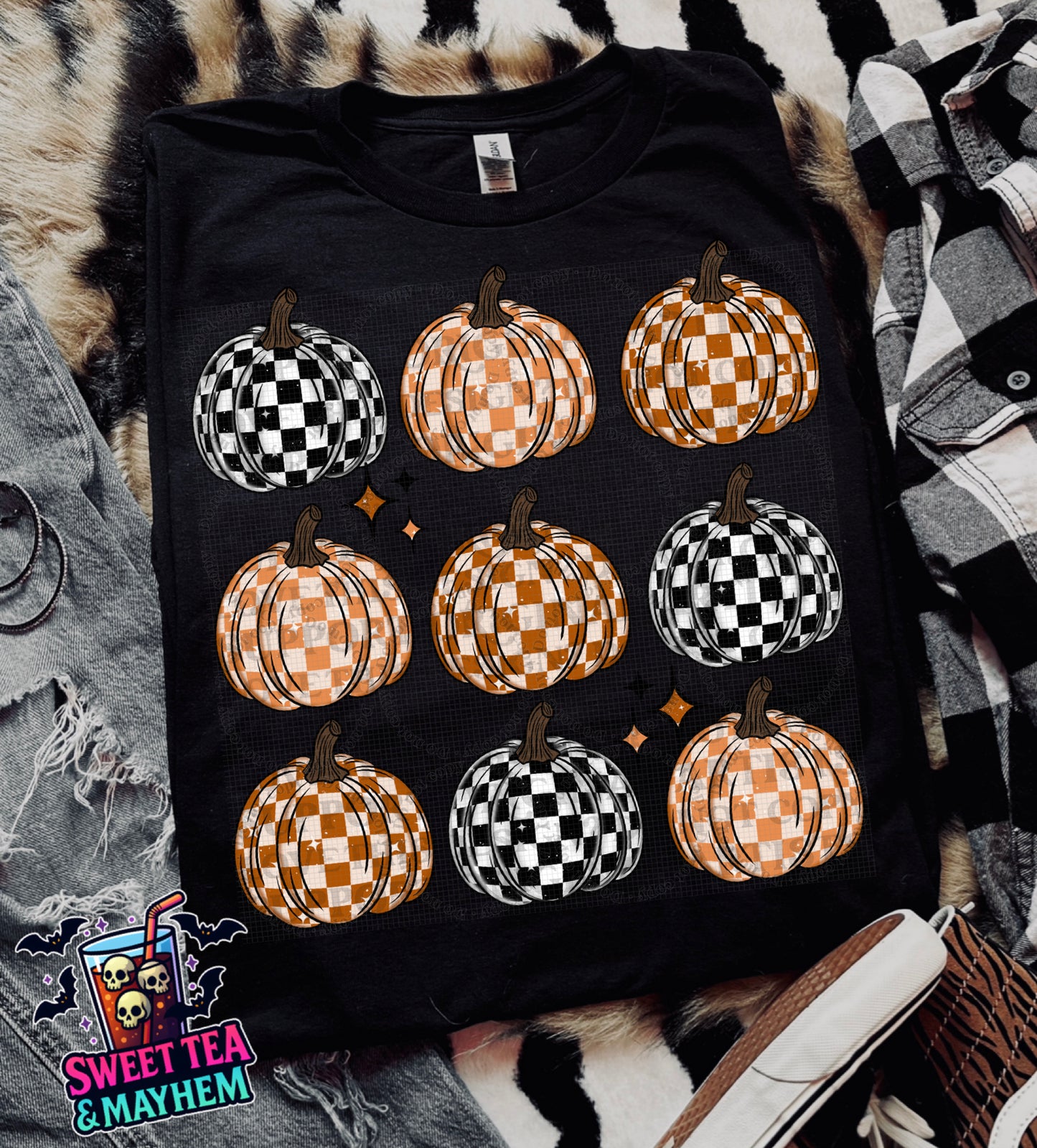 Checkered Pumpkin Grid