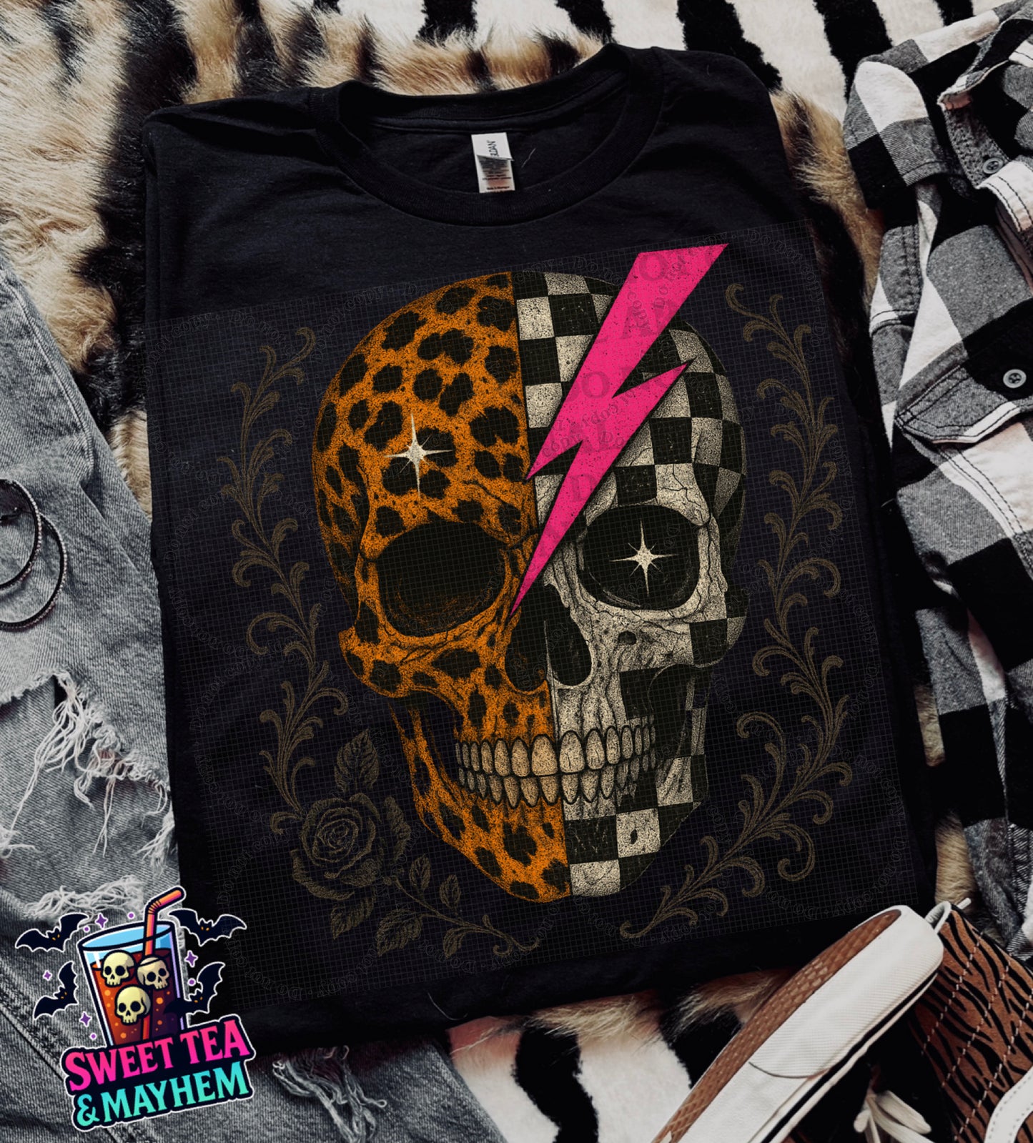 Checkered Leopard Skull