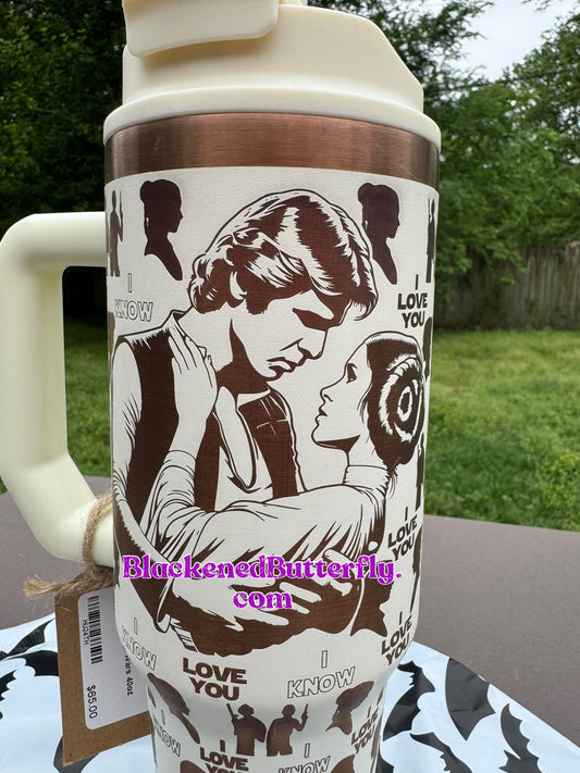 I love you, I know Engraved Tumbler