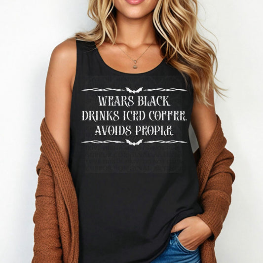 Wears Black Dinks Ice Coffee Avoids People