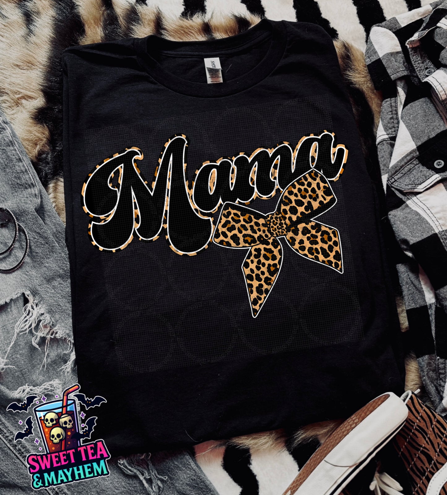 Mama Bow Leopard