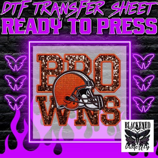 Cleveland Browns Faux Embroidery