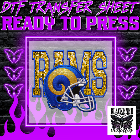 Los Angeles Rams Faux Embroidery