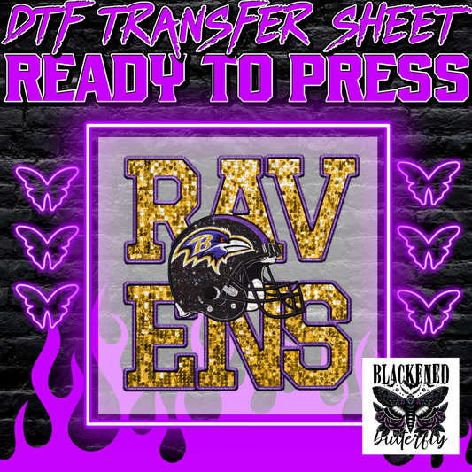 Baltimore Ravens Faux Embroidery